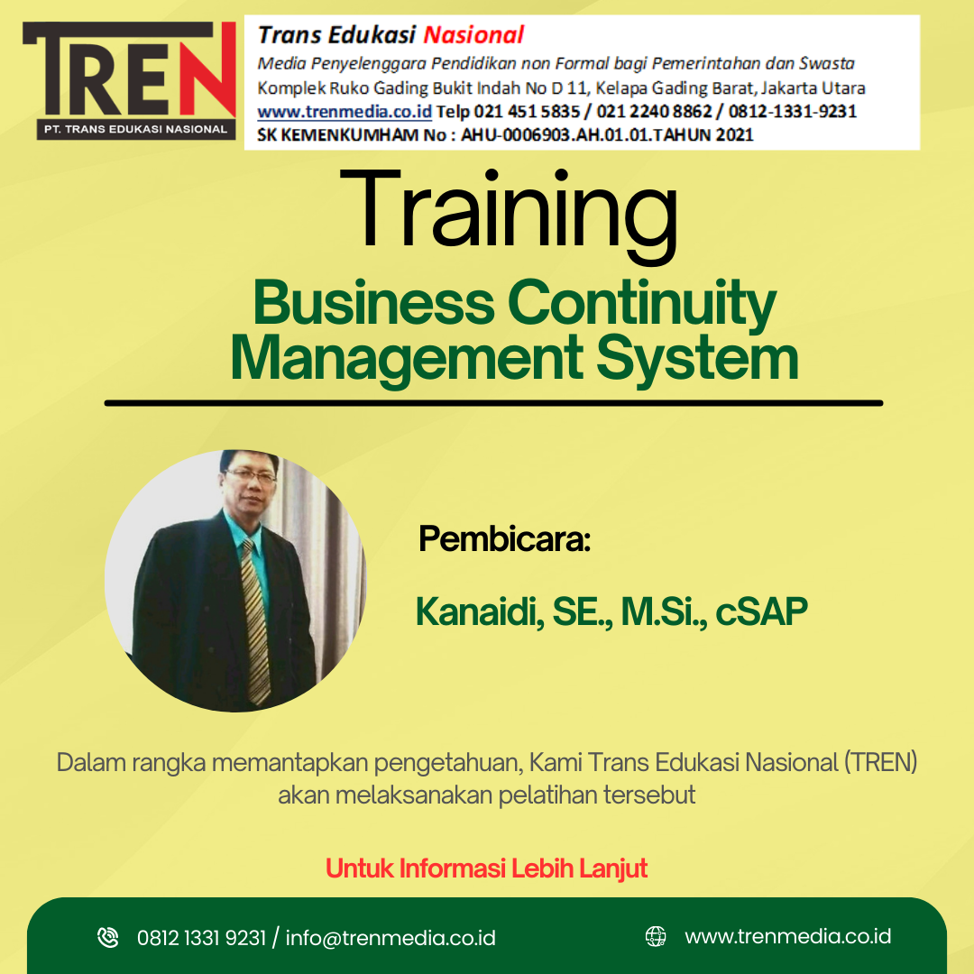 Training Business Continuity Management System