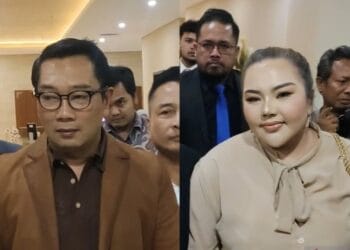 Ridwan Kamil usai menjalani tes DNA di Bareskrim Polri; momen ini ikonik dan relevan dengan pengumuman hari ini. (Sumber: Media Indonesia)