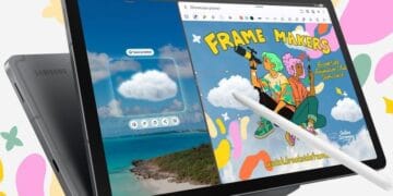 Tampilan Samsung Galaxy Tab S10 Lite dengan desain tipis dan layar luas (Sumber: Samsung Electronics)