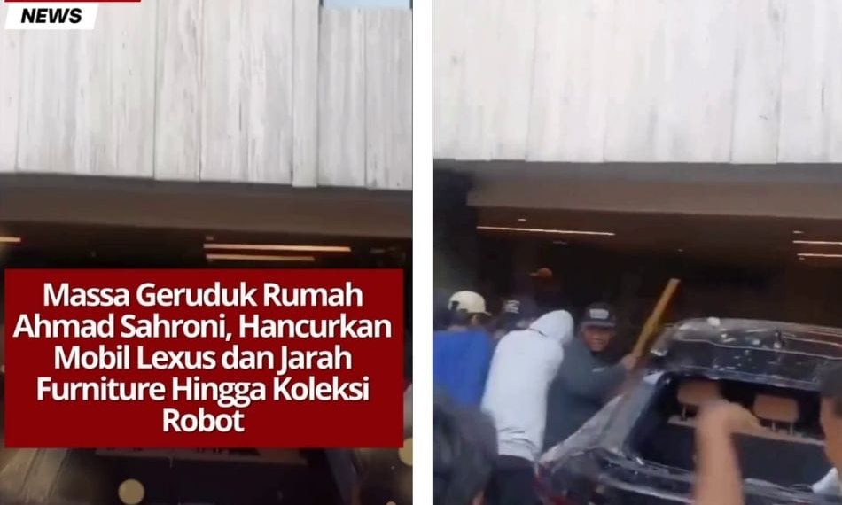 Massa emosi geruduk rumah Anggota DPR Ahmad Sahroni di Tanjung Priok, merusak mobil Lexus dan menjarah koleksi action figure Iron Man. Barang mewah, mulai tas branded, jam mahal hingga valuta asing juga digondol.