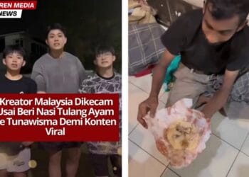 Video tiga kreator Malaysia yang memberi nasi berisi tulang ayam bekas kepada tunawisma menuai kecaman warganet karena dianggap tidak manusiawi dan merendahkan martabat. Sumber: tiktok.com/@brofirdauswong
