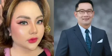 Mantan Gubernur Jawa Barat Ridwan Kamil dan Lisa Mariana, saat pengumuman hasil tes DNA—momen penting yang membekali kerangka berita ini. (Sumber: kaltimpost.com)