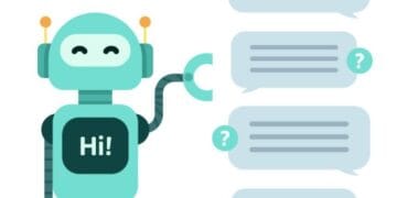 Ilustrasi chatbot AI—melambangkan ChatGPT yang mengandalkan mesin pencari untuk memperoleh informasi secara real-time. (Sumber: IAMDAVE.ai)