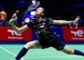 Putri Kusuma Wardani (Putri KW) saat bertanding di babak perempat final menghadapi Pusarla V. Sindhu di Adidas Arena, Paris, Prancis. (Sumber: ANTARA/PBSI)