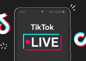Logo TikTok yang ikonik, digunakan untuk menandai berkurangnya fitur yang tersedia, termasuk live, selama periode penangguhan di Indonesia. (Sumber: Bark.us)