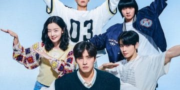 Poster resmi “The First Ride” menampilkan para pemeran utama bersama dalam suasana penuh energi dan kekompakan. (Sumber: Soompi)