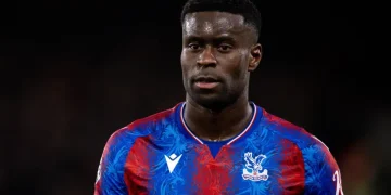 Marc Guehi dalam balutan jersey Crystal Palace. (Sumber Getty Image Via BBC)