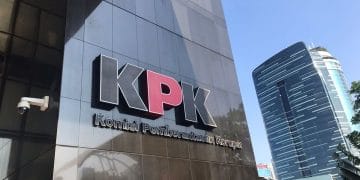 Gedung KPK di Jakarta yang menjadi lokasi pemeriksaan Dirjen Haji Kemenag dalam kasus dugaan korupsi kuota haji. (Sumber: KOMPAS.com / IRFAN KAMIL)