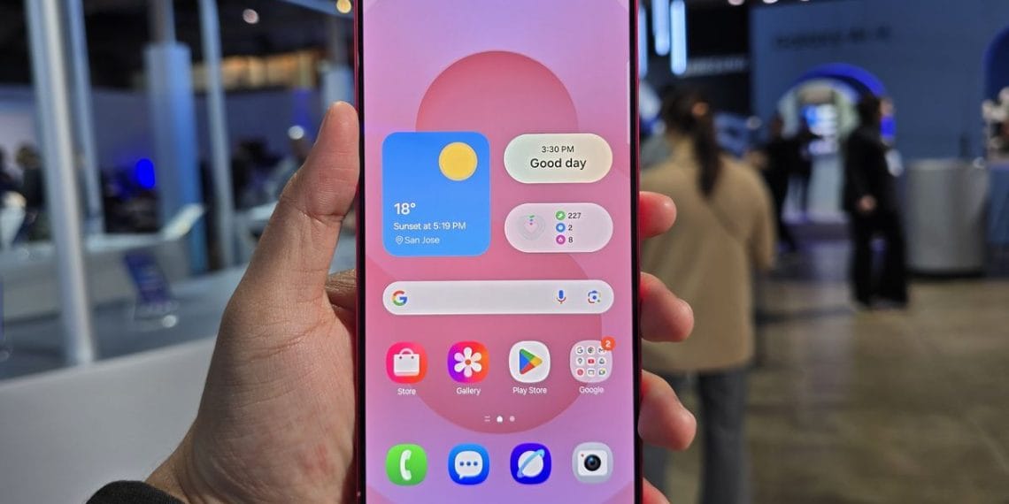 Tampilan antarmuka ponsel Samsung. (Sumber foto: KOMPAS.com/GALUH PUTRI RIYANTO)