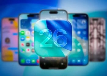 Ilustrasi tampilan antarmuka baru iOS 26 dengan desain Liquid Glass (Sumber: Apple)