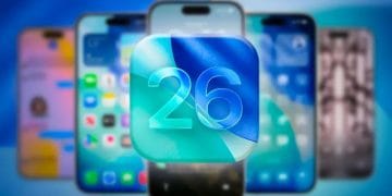 Ilustrasi tampilan antarmuka baru iOS 26 dengan desain Liquid Glass (Sumber: Apple)