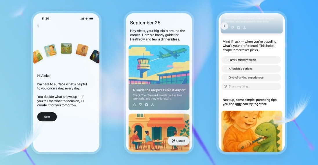 OpenAI menghadirkan ChatGPT Pulse — fitur baru yang secara otomatis membuat briefing pagi berdasarkan email, kalender, dan topik favorit pengguna. Hanya untuk pelanggan Pro dulu; peluncuran ke publik menyusul. Foto: techcrunch