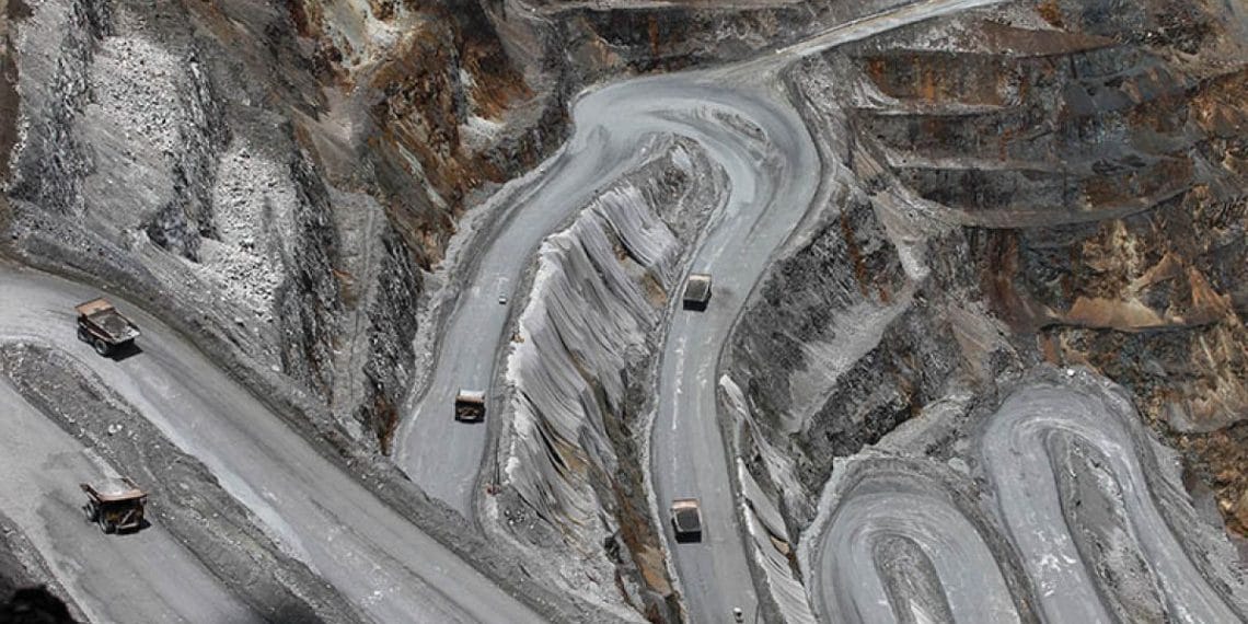 Pemandangan area tambang Grasberg milik PT Freeport Indonesia. (Sumber: Antara)