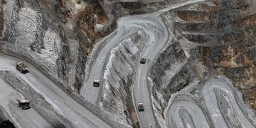 Pemandangan area tambang Grasberg milik PT Freeport Indonesia. (Sumber: Antara)