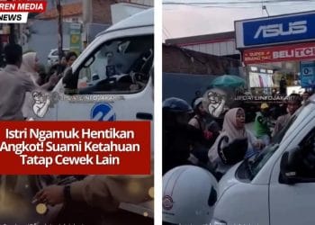 Keributan ibu-ibu di Kebon Jeruk viral setelah menghentikan angkot karena cemburu suaminya menatap penumpang wanita.