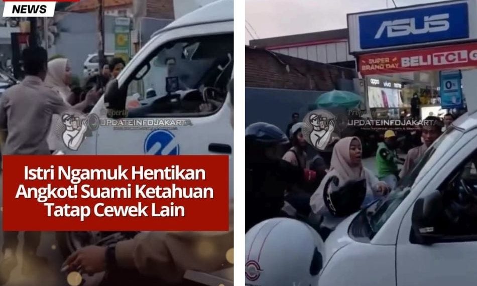Keributan ibu-ibu di Kebon Jeruk viral setelah menghentikan angkot karena cemburu suaminya menatap penumpang wanita.
