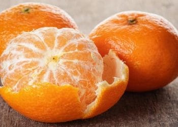 Penampang jeruk yang memperlihatkan lapisan serabut putih (albedo) di sekitar daging buah—bagian ini sering diabaikan saat dikonsumsi. (Sumber: tribunjualbeli.com)