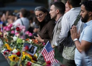 Peringatan tragedi 9/11 di Amerika Serikat. (Sumber: REUTERS/Kent J. Edwards via Detik)
