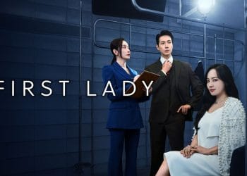 Poster drama "First Lady" menampilkan Eugene dan Ji Hyun Woo dengan nuansa elegan. (Sumber: MBN Drama VIa harian.disway.id)