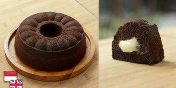Bolu kukus ketan cokelat keju lumer, lembut, legit, dan manis gurih. (Sumber: Youtube / Devina Hermawan)