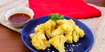 Kembang kol krispi pedas manis, camilan renyah dengan saus lezat. (Sumber foto: Dapur Kobe)