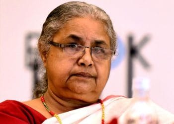 Shushila Karki saat menyapa publik setelah diumumkan sebagai Perdana Menteri Nepal. (Sumber: AFP)