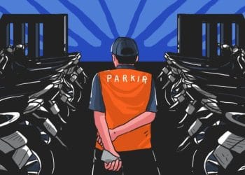 Seorang juru parkir di Jakarta Utara ditangkap setelah memukul pengendara motor dengan pipa besi karena merasa tarif parkir Rp 5.000 dianggap terlalu kecil—berikut kronologi, reaksi, dan penanganannya. Ilustrasi tukang parkir (Mojok.co)