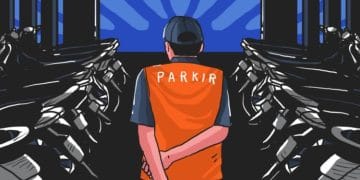Seorang juru parkir di Jakarta Utara ditangkap setelah memukul pengendara motor dengan pipa besi karena merasa tarif parkir Rp 5.000 dianggap terlalu kecil—berikut kronologi, reaksi, dan penanganannya. Ilustrasi tukang parkir (Mojok.co)