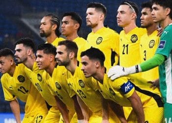 Timnas Malaysia saat tampil di laga Kualifikasi Piala Asia 2027 melawan Vietnam pada 10 Juni 2025. (Sumber: X/@malaysia_nt)