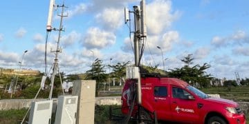 BTS Telkomsel yang disiapkan di sekitar area Mandalika. (Sumber: Dok. Telkomsel)