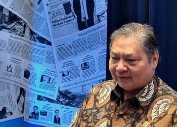 Airlangga Hartarto menyebut ekonomi digital Indonesia kini tangguh berkat keberhasilan QRIS. RI disebut tak takut lagi terhadap ancaman tarif internasional. (Foto: Argya D. Maheswara/kumparan)