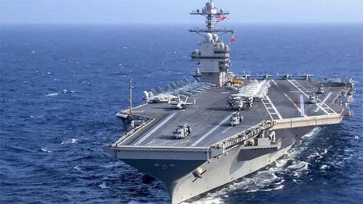 AS Kerahkan Kapal Induk ke Amerika Latin, Ketegangan dengan Venezuela Memanas Amerika Serikat mengerahkan kapal induk USS Gerald R Ford ke Amerika Latin untuk memerangi penyelundupan narkoba, memicu ketegangan dengan Venezuela. (Foto: US Navy)