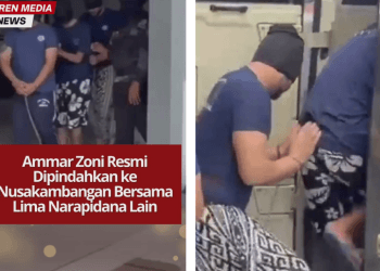 Ammar Zoni resmi dipindahkan ke Nusakambangan bersama lima narapidana lain. Tiba pukul 07.43 WIB dengan pengawalan ketat dan tangan terikat.