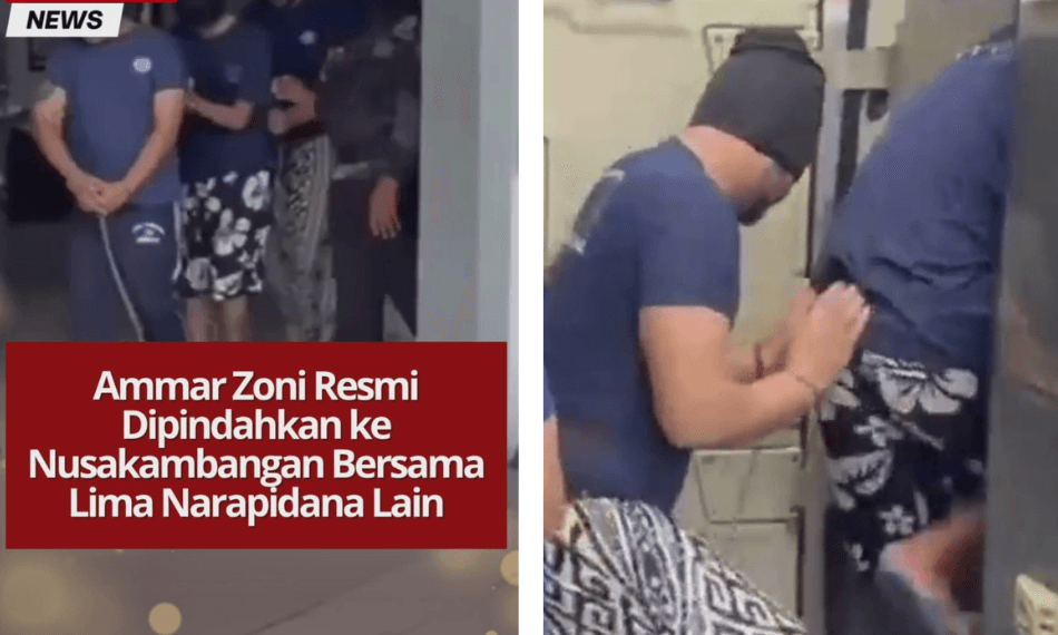 Ammar Zoni Resmi Dipindahkan ke Nusakambangan Bersama Lima Narapidana Lain Ammar Zoni resmi dipindahkan ke Nusakambangan bersama lima narapidana lain. Tiba pukul 07.43 WIB dengan pengawalan ketat dan tangan terikat.