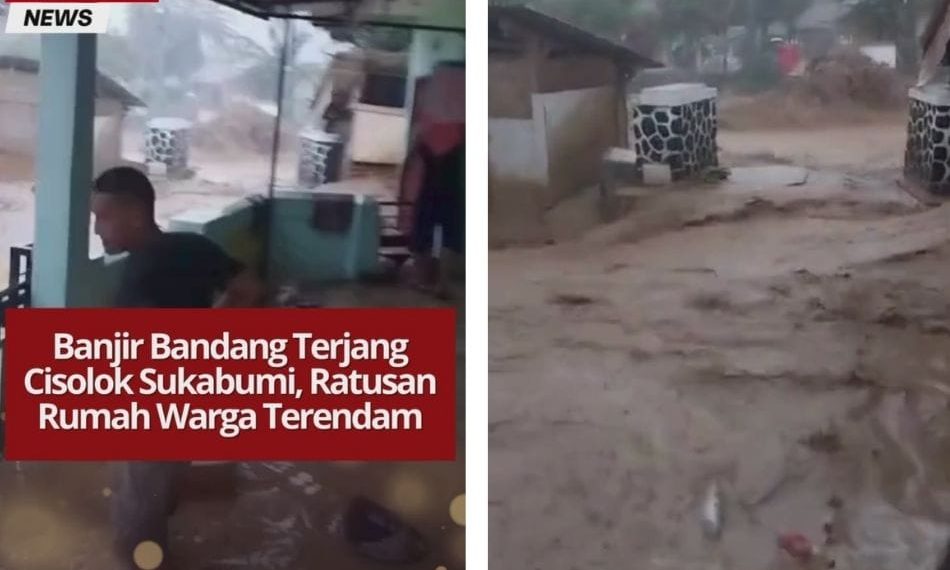 Banjir bandang melanda Kecamatan Cisolok, Kabupaten Sukabumi, Jawa Barat, pada Senin (27/10/2025) sore. Hujan deras yang turun sejak siang hari membuat Sungai Cisolok meluap, menghantam permukiman warga di beberapa desa sekitar aliran sungai.Laporan sementara menyebutkan ratusan rumah warga terendam dan beberapa akses jalan desa terputus akibat material lumpur dan kayu yang terbawa arus. Warga bersama petugas gabungan BPBD dan relawan setempat masih berupaya melakukan evakuasi serta pembersihan sisa lumpur di sejumlah titik terdampak.Belum ada laporan korban jiwa, namun kerugian material ditaksir mencapai ratusan juta rupiah. Pemerintah daerah mengimbau warga untuk tetap waspada mengingat cuaca ekstrem masih berpotensi terjadi di wilayah Sukabumi bagian barat.