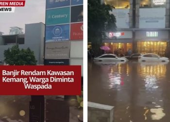 Hujan deras sebabkan banjir di kawasan Kemang, Jakarta Selatan. Warga diimbau berhati-hati dan hindari ruas jalan tergenang air.
