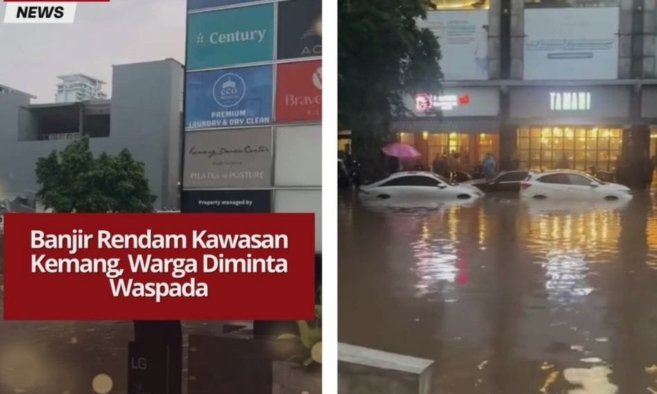 Hujan deras sebabkan banjir di kawasan Kemang, Jakarta Selatan. Warga diimbau berhati-hati dan hindari ruas jalan tergenang air.