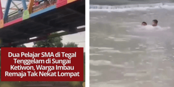 Dua pelajar SMA di Tegal tenggelam di Sungai Ketiwon usai melompat dari jembatan. Warga berharap kejadian ini jadi pelajaran bagi remaja lain.