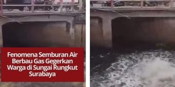 Fenomena semburan air berbau gas muncul di Sungai Rungkut, Surabaya, menarik perhatian warga dan akademisi yang meneliti penyebabnya.