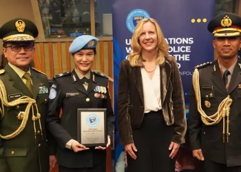 Brigadir Renita, Polwan asal Indonesia, meraih penghargaan Polwan Terbaik PBB berkat inovasi database kriminal di Afrika Tengah. (Foto: Humas Polri)