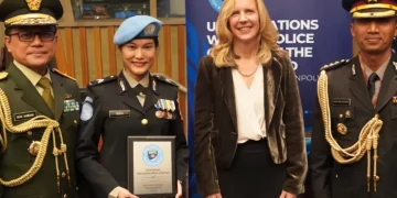 Brigadir Renita, Polwan asal Indonesia, meraih penghargaan Polwan Terbaik PBB berkat inovasi database kriminal di Afrika Tengah. (Foto: Humas Polri)