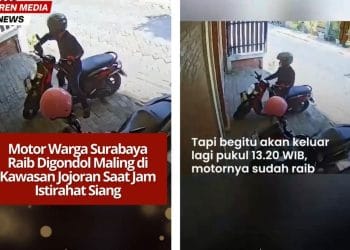 Motor Honda Scoopy warga Surabaya hilang dicuri di kawasan Jojoran saat jam istirahat siang. Polisi tengah menindaklanjuti kasus pencurian ini.