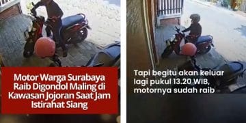 Motor Honda Scoopy warga Surabaya hilang dicuri di kawasan Jojoran saat jam istirahat siang. Polisi tengah menindaklanjuti kasus pencurian ini.