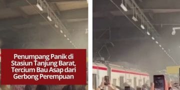 Penumpang KRL panik di Stasiun Tanjung Barat usai mencium bau asap di gerbong perempuan. Petugas KAI Commuter langsung lakukan pemeriksaan.
