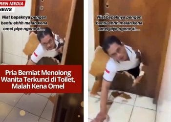 Pria berniat menolong wanita terkunci di toilet malah kena omel. Aksinya viral dan menuai pro-kontra warganet.