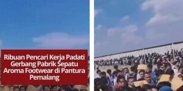 Ribuan pelamar kerja memadati PT. Aroma Footwear IDN Pemalang–Tegal yang membuka 15 ribu lowongan kerja, jadi sorotan publik.