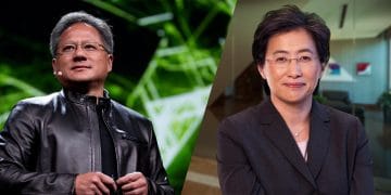 Jensen Huang dan Lisa Su, dua pemimpin raksasa chip Nvidia dan AMD, ternyata memiliki hubungan keluarga. Simak kisah menarik di balik persaingan mereka. (Foto: wccftech.com)