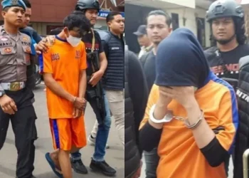 Polisi Karawang menangkap pasangan muda yang tega melakban mulut bayi mereka hingga tewas. Bayi ditemukan dalam ransel di pinggir sawah. (Foto: Lambe Turah)