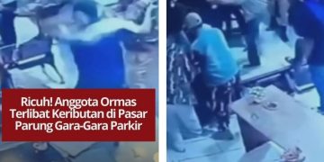 Keributan terjadi di Pasar Parung, Bogor, akibat anggota ormas menolak bayar parkir hingga mendorong pegawai pasar. Polisi turun tangan redakan situasi.