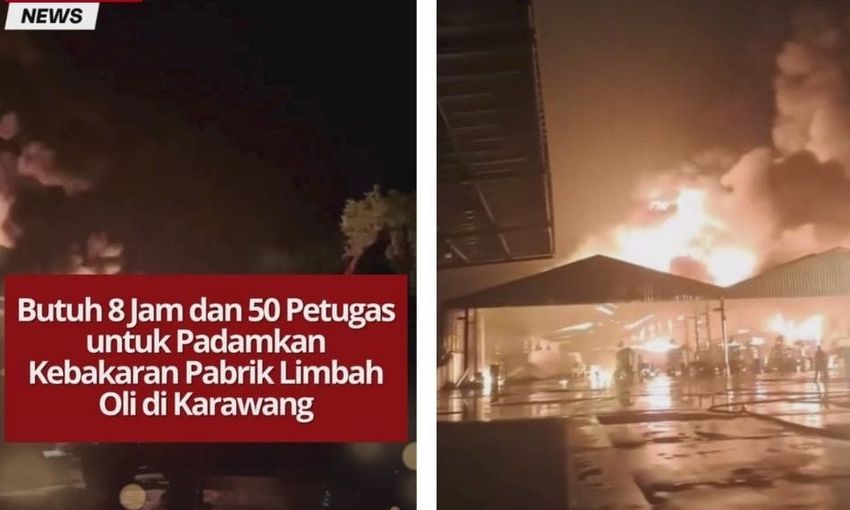 Butuh 8 Jam dan 50 Petugas untuk Padamkan Kebakaran Pabrik Limbah Oli di Karawang Kebakaran pabrik limbah oli di Karawang butuh 8 jam dan 50 petugas untuk dipadamkan. Api mulai menyala sejak Kamis malam hingga Jumat pagi.